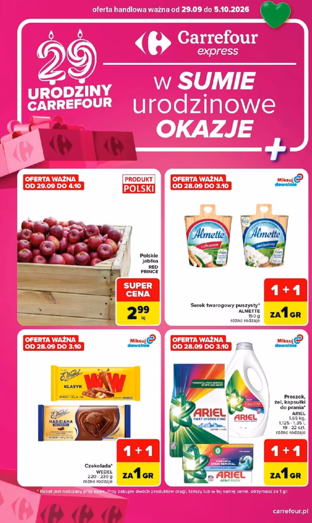 Carrefour gazetka od 29.09.2026 - Urodzinowe okazje od wtorku