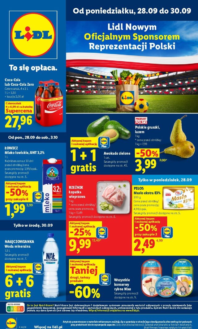 Lidl gazetka od 28.09.2026 - Promocje sponsorzy od poniedziałku